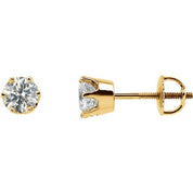 14K Yellow 1 CTW Natural Diamond Stud Earrings