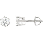 14K White 1 1/2 CTW Natural Diamond Stud Earrings