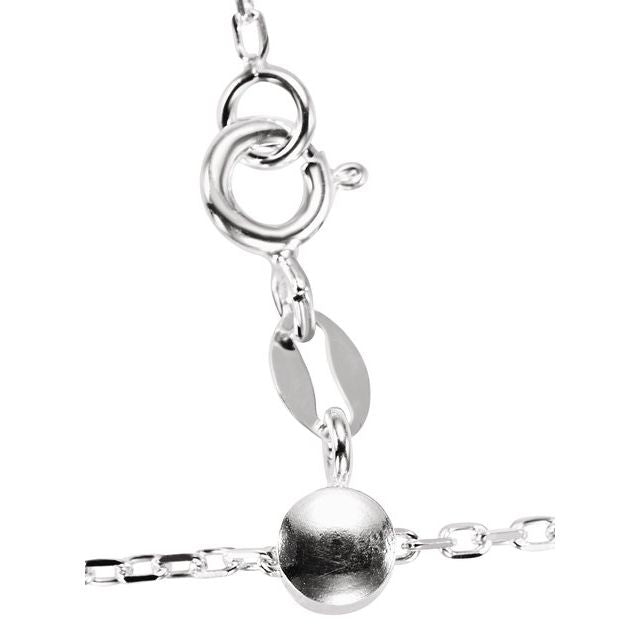Sterling Silver .95 mm Adjustable Cable 16-22" Chain