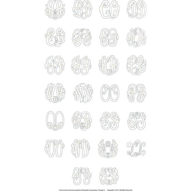 14K Yellow Gold-Plated Sterling Silver 2-Initials Natural Blue Zircon Script Monogram 18" Necklace