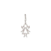 14K White 1/5 CTW Natural Diamond Baby Girl Charm