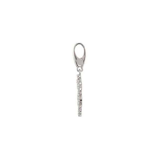 14K White 1/5 CTW Natural Diamond Baby Girl Charm