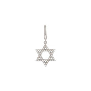 14K White 1/5 CTW Natural Diamond Star of David Charm