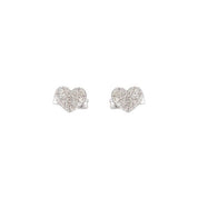 14K White 1/6 CTW Natural Diamond Heart Earrings