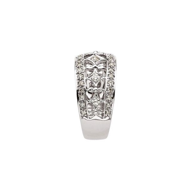 14K White 1/2 CTW Natural Diamond Ring