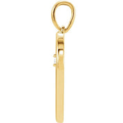 14K Yellow .03 CTW Natural Diamond Heart Pendant