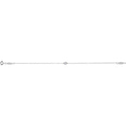 14K White .08 CT Natural Diamond 7" Bracelet
