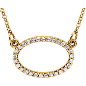 14K Yellow 1/8 CTW Natural Diamond 16" Necklace