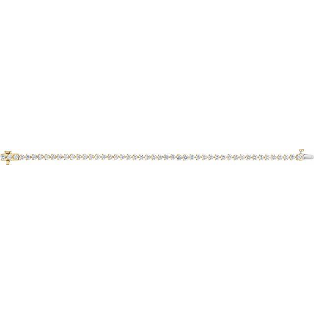 14K Yellow 4 3/4 CTW Lab-Grown Diamond Line 7 1/4" Bracelet