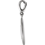 Sterling Silver .005 CT Natural Diamond Numeral 3 Charm
