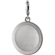 Sterling Silver .005 CT Natural Diamond Numeral 0 Charm