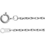 Platinum 1.3 mm Rope 18" Chain