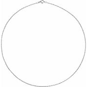 Platinum 1.3 mm Rope 18" Chain