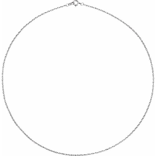 Platinum 1.3 mm Rope 18" Chain