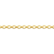 14K Yellow Gold 2.5 mm Hollow Diamond-Cut Rolo Chain