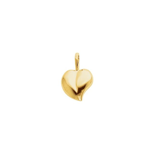 18K Yellow Heart Pendant