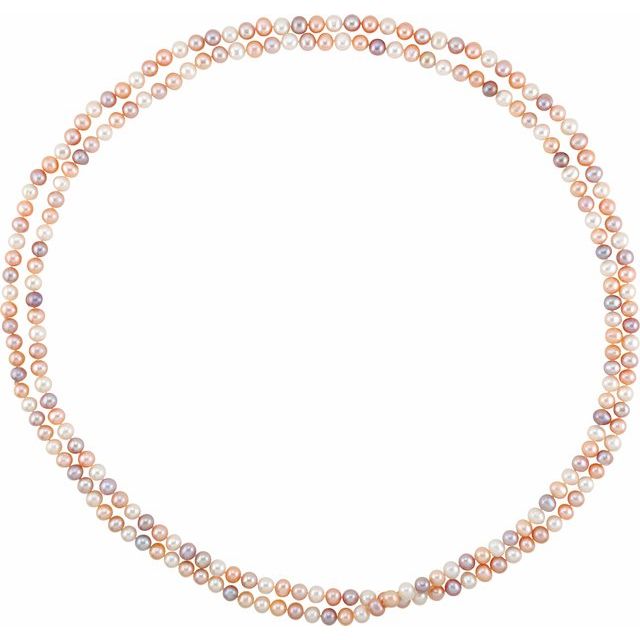 8-9 mm Cultured Multi-Color Freshwater Pearl 72" Necklace
