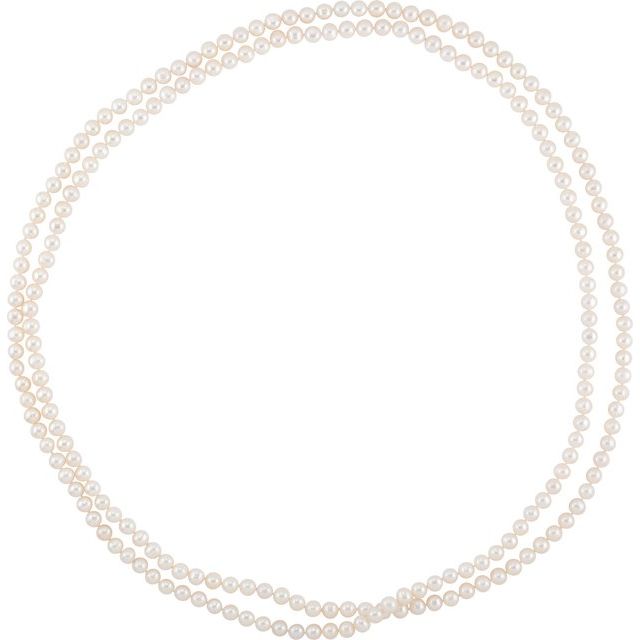 8-9 mm Cultured White Freshwater Pearl 72" Strand