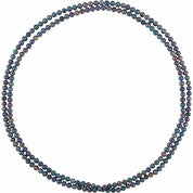 8-9 mm Cultured Black Freshwater Pearl 72" Rope Necklace