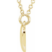 14K Yellow Heart 18" Necklace