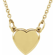 14K Yellow Heart 18" Necklace
