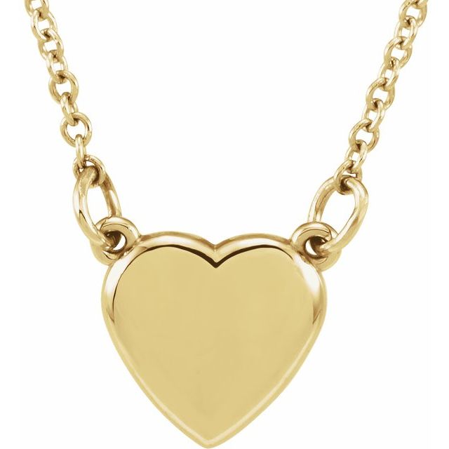 14K Yellow Heart 18" Necklace