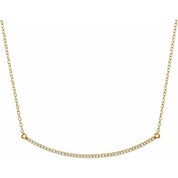14K Yellow 1/6 CTW Natural Diamond Bar 16-18" Necklace