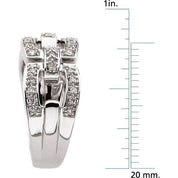 14K White 1/3 CTW Natural Diamond Link Ring