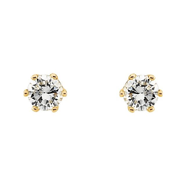 14K Yellow 1/4 CTW Natural Diamond Stud Earrings