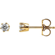 14K Yellow 1/5 CTW Natural Diamond Stud Earrings