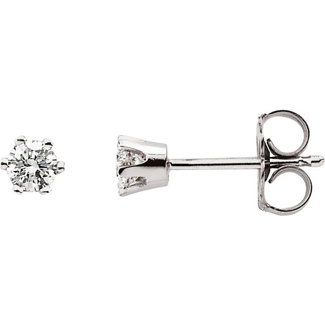 14K White 1/4 CTW Natural Diamond Stud Earrings