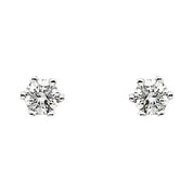 14K White 1 CTW Natural Diamond Stud Earrings