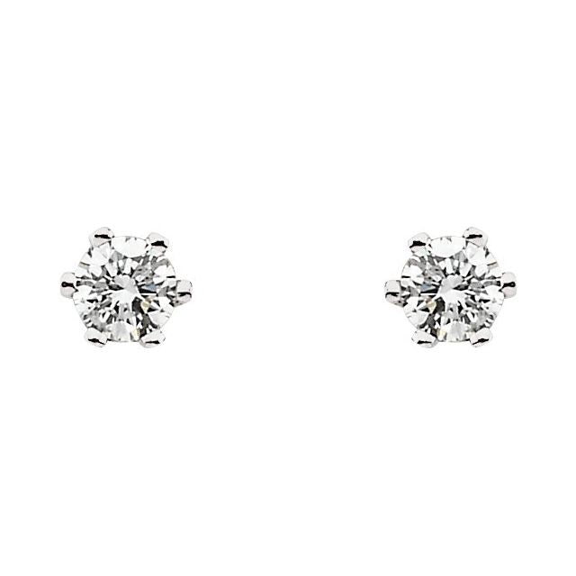 14K White 1/2 CTW Natural Diamond Stud Earrings