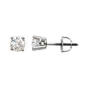 14K White 2 CTW Natural Diamond Stud Earrings