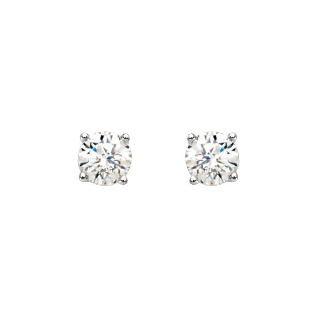 14K White 2 CTW Natural Diamond Stud Earrings