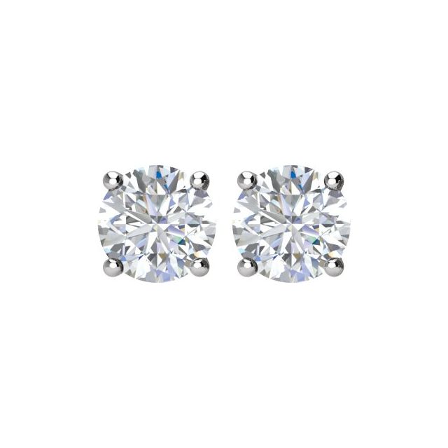 14K White 1 1/2 CTW Natural Diamond Stud Earrings