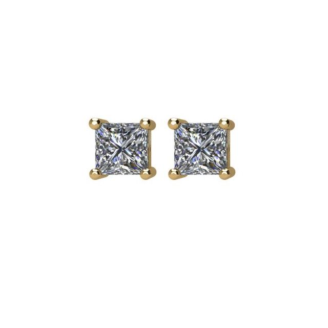 14K Yellow 1 1/2 CTW Natural Diamond Stud Earrings