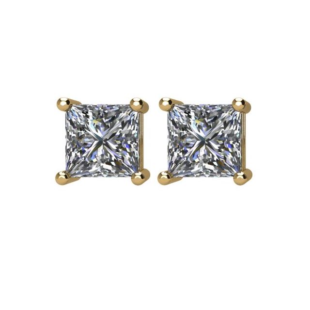 14K Yellow 3/4 CTW Natural Diamond Stud Earrings