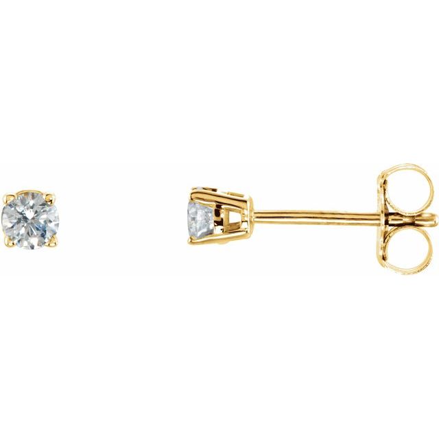 14K Yellow 1/5 CTW Natural Diamond Stud Earrings