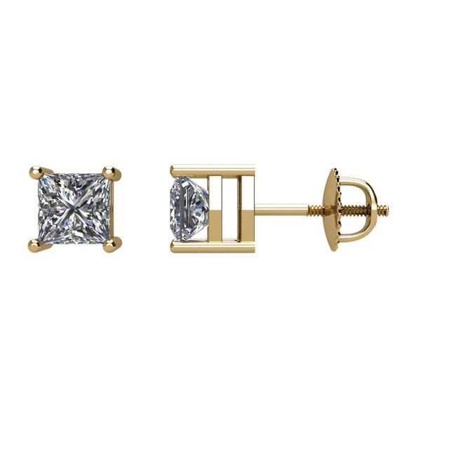 14K Yellow 1/2 CTW Natural Diamond Stud Earrings