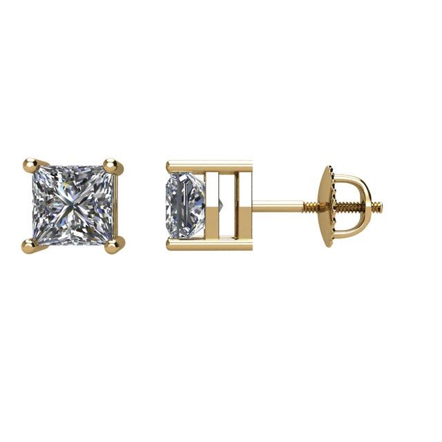 14K Yellow 3/4 CTW Natural Diamond Stud Earrings