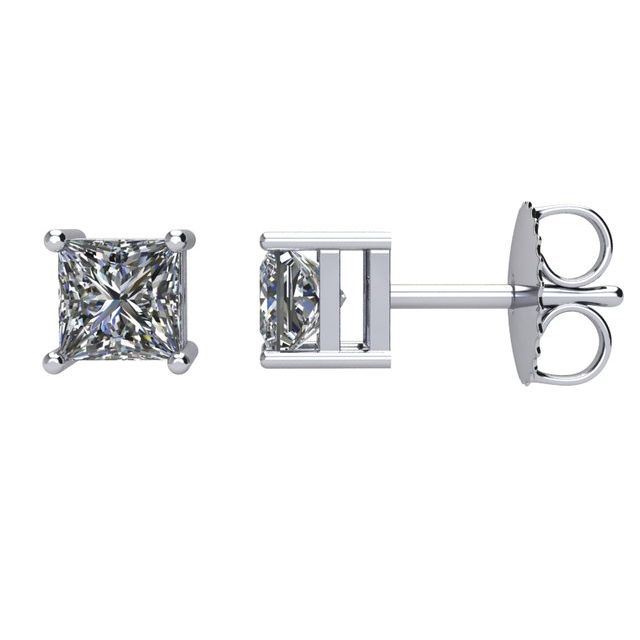 14K White 3/4 CTW Natural Diamond Stud Earrings