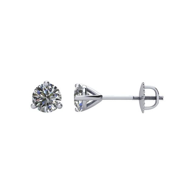 14K White 1/4 CTW Natural Diamond Earring