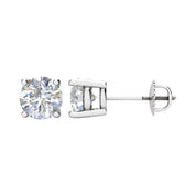 14K White 1 CTW Natural Diamond Stud Earrings