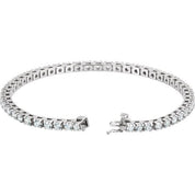 Platinum 4 1/2 CTW Natural Diamond Line 7 1/4" Bracelet
