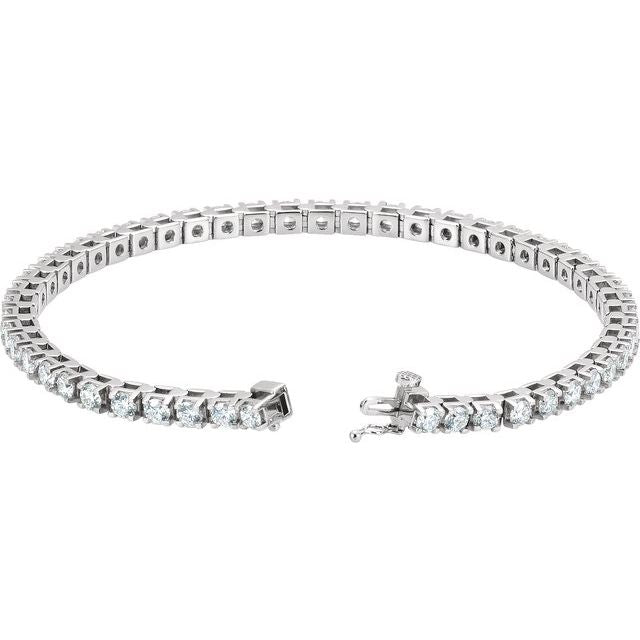 Platinum 4 1/2 CTW Natural Diamond Line 7 1/4" Bracelet
