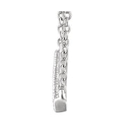 14K White 1/2 CTW Lab-Grown Diamond Bar 16-1" Necklace