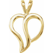 10K Yellow Heart Pendant