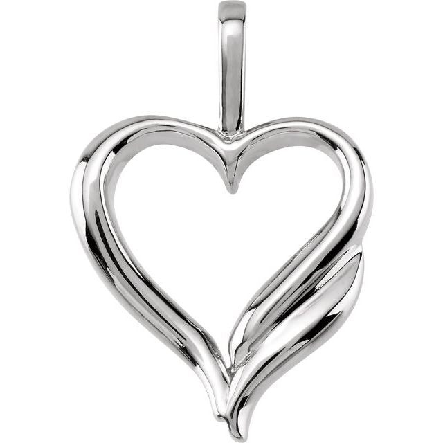 Platinum Heart Pendant by Brand - Part Number 80713