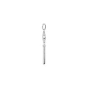 Sterling Silver 1/10 CTW Natural Diamond "Future" Key Pendant